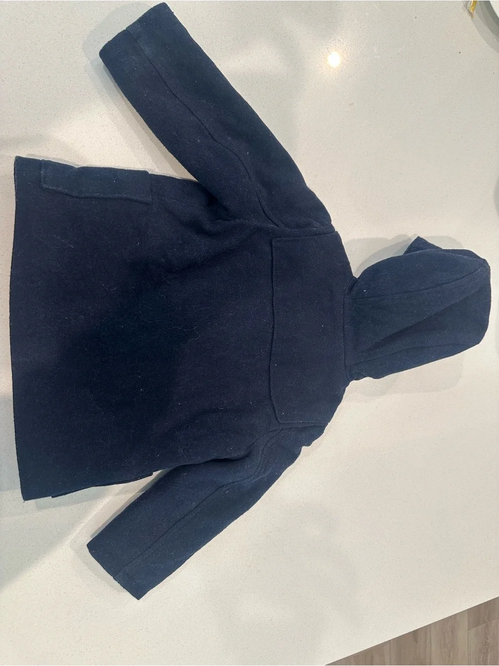 GAP Navy Kids Hooded Pea Coat with Toggle Closures